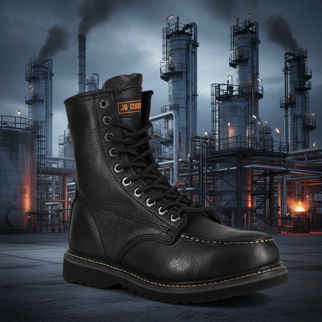 J.B Goodhue Black Farmer 2 CSA 8" Steel Toe Work Boot 00746