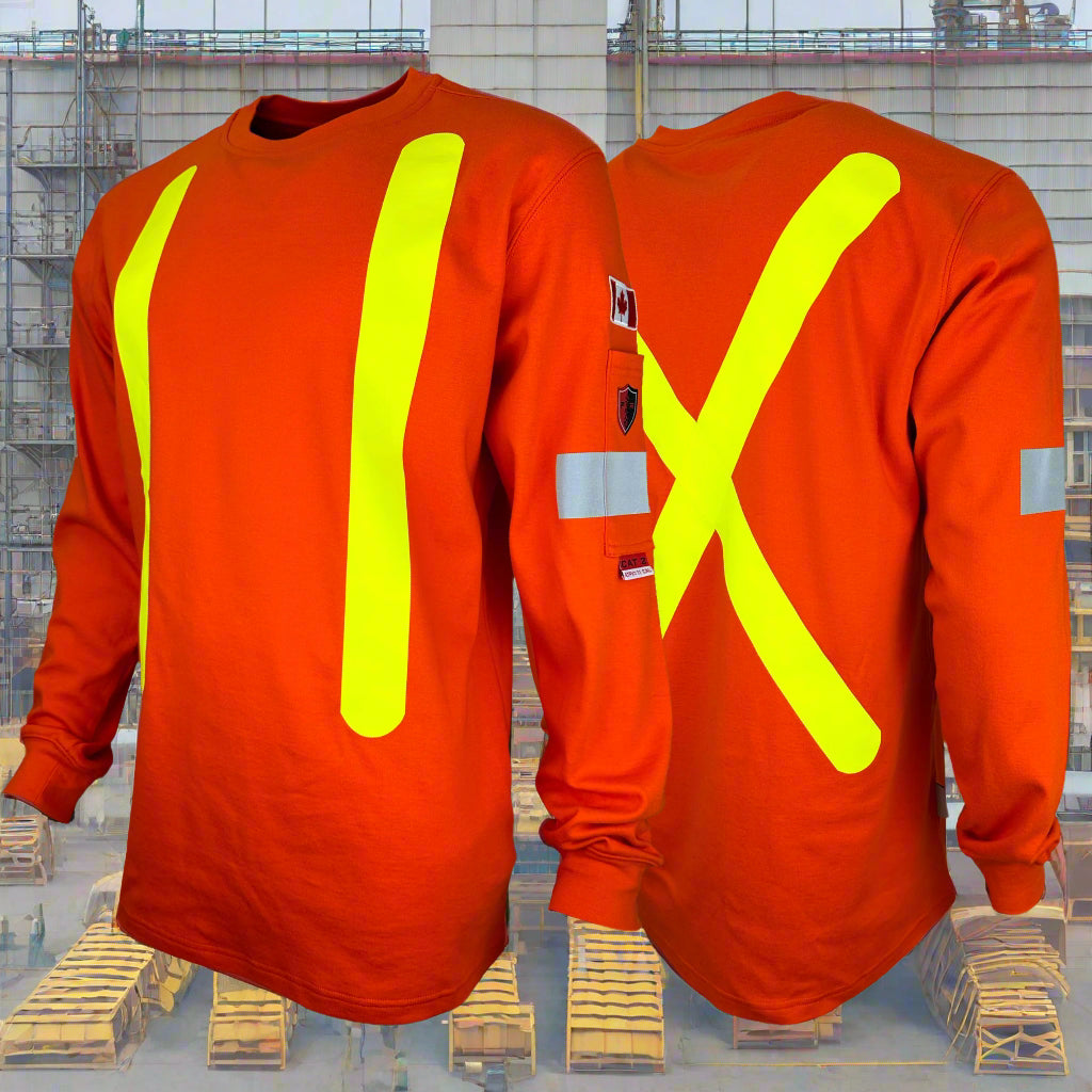 Atlas Guardian® AR/FR OHSA Hi Vis Long Sleeve T-shirt 507OR