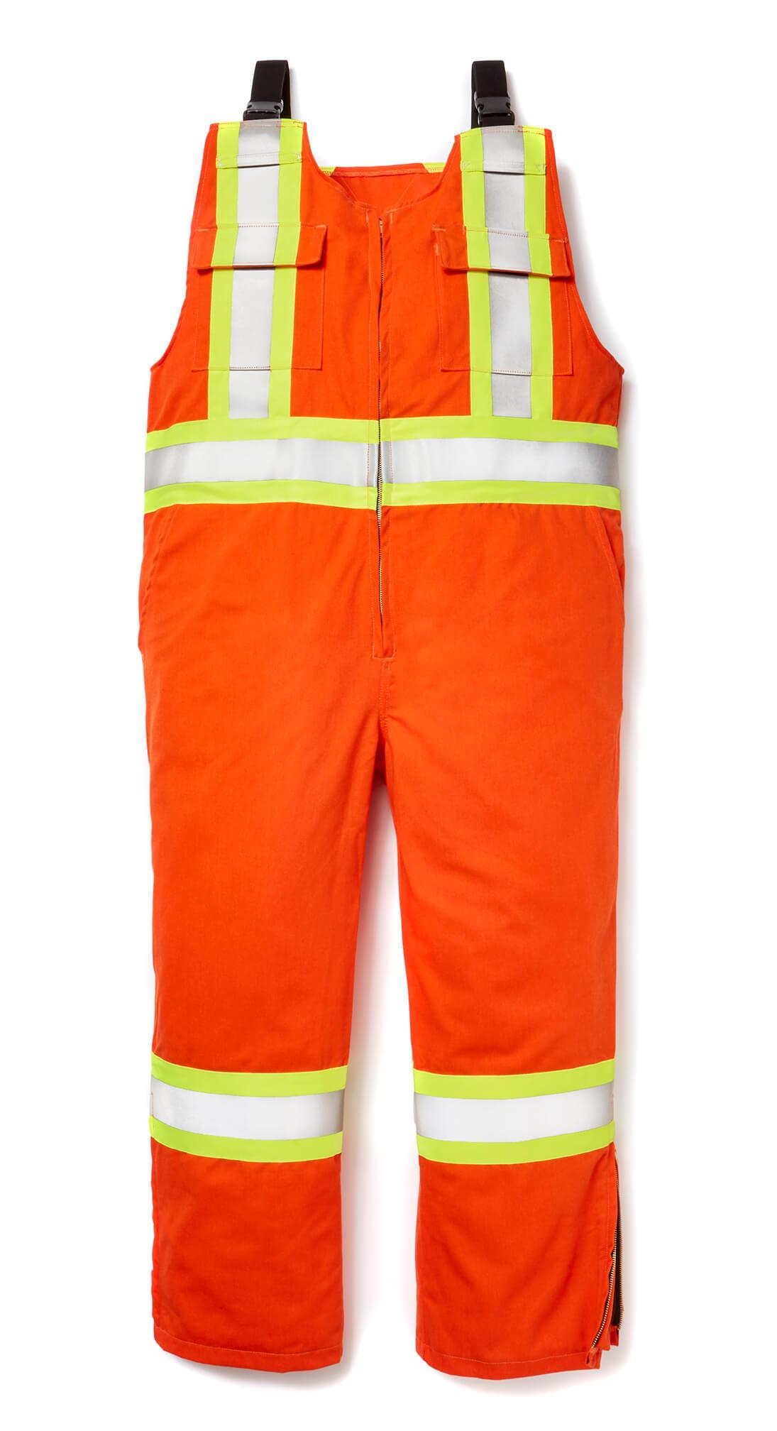 Rasco FR Hi Vis Orange Bib Overall With 4'' CSA Z96-15 Reflective Tape FR6606OH