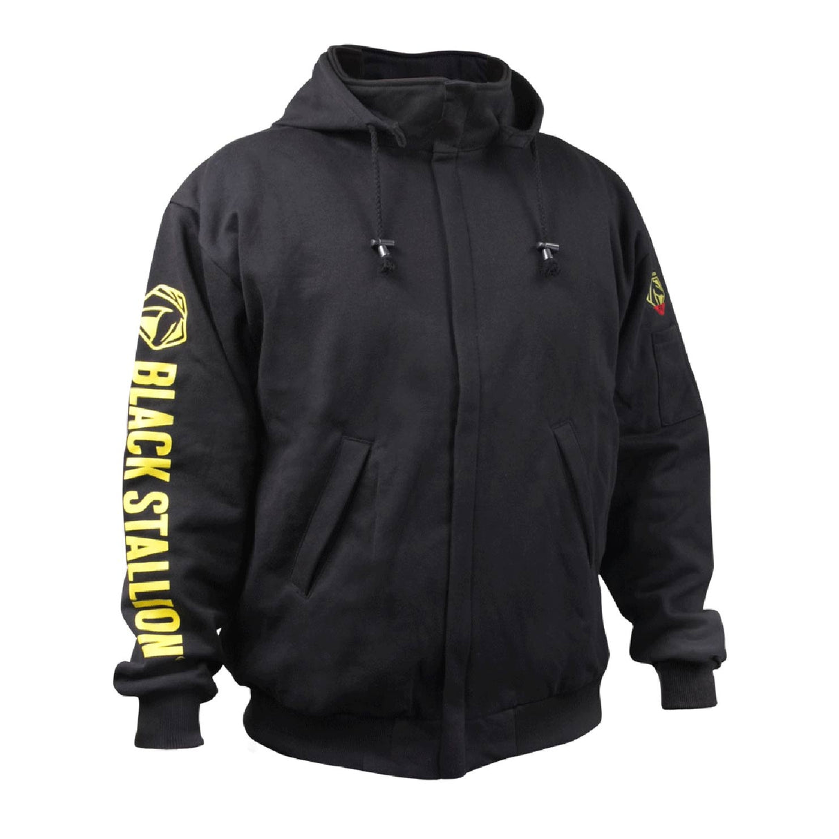 Black Stallion 12oz AR/FR Cotton Full-Zip Hooded Sweatshirt JF1331-BK