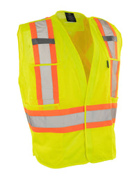 Thumbnail for Forcefield FR 5-Point Tear-away Lime Hi Vis Safety Vest 022-TVFR5OR-