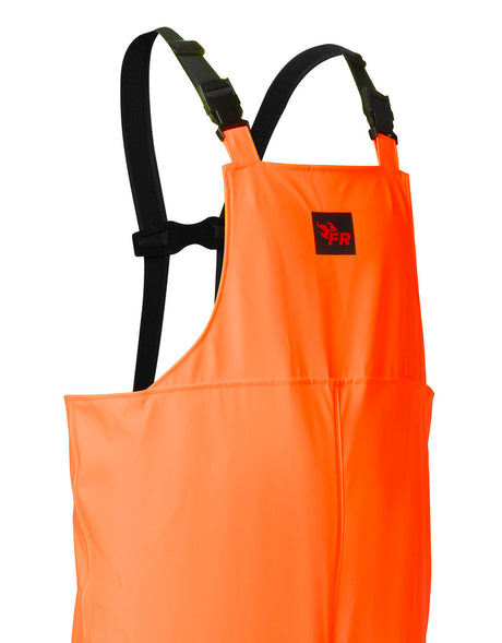 Forcefield Lightweight FR Orange Hi Vis Safety Rain Overalls 023-605