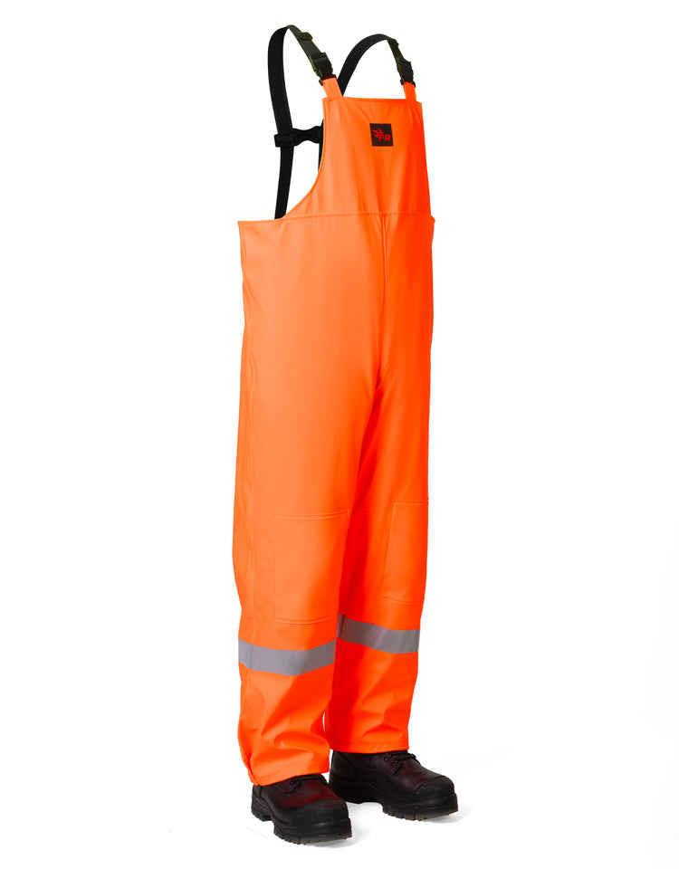 Forcefield Lightweight FR Orange Hi Vis Safety Rain Overalls 023-6050