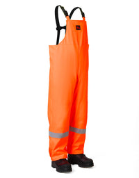 Thumbnail for Forcefield Lightweight FR Orange Hi Vis Safety Rain Overalls 023-6050