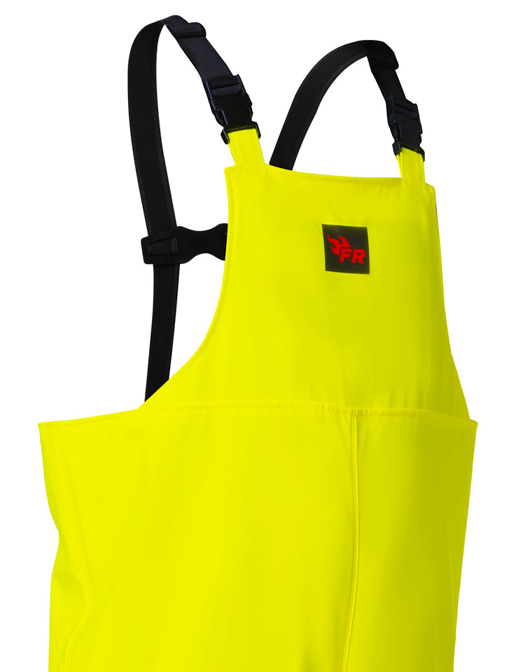 Forcefield Lightweight FR Lime Hi Vis Safety Rain Overalls 023-6150