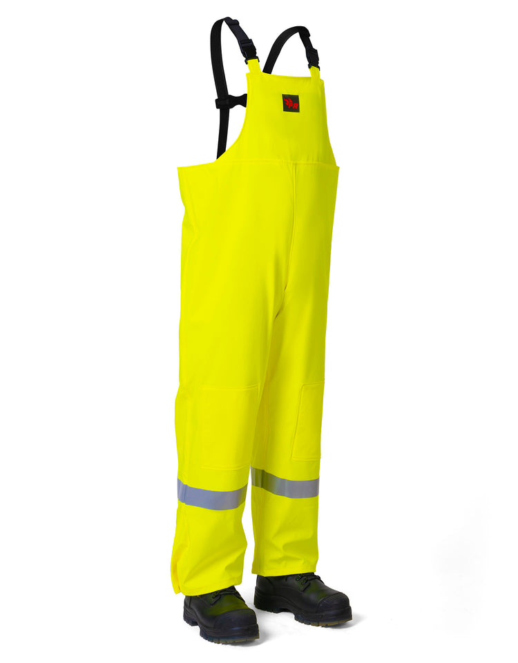 Forcefield Lightweight FR Lime Hi Vis Safety Rain Overalls 023-6150