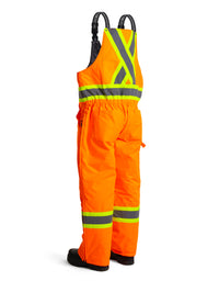 Thumbnail for Men's Orange Hi-Vis Insulated -30 FR Ripstop Waterproof Bibs 024-FR235-MW-OR