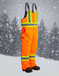 Thumbnail for Men's Orange Heavy Weight Hi-Vis -50 FR Ripstop Waterproof Bibs 024-FR835-MX-OR