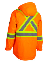 Thumbnail for Men's Orange Heavy Weight Hi-Vis -50 FR Ripstop Waterproof Jacket 024-FR705-MX-OR