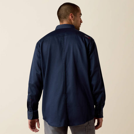 Ariat FR Navy Button Down Work Shirt 10018816