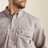 Ariat FR Silver Fox Button Down Vented Work Shirt 10019063