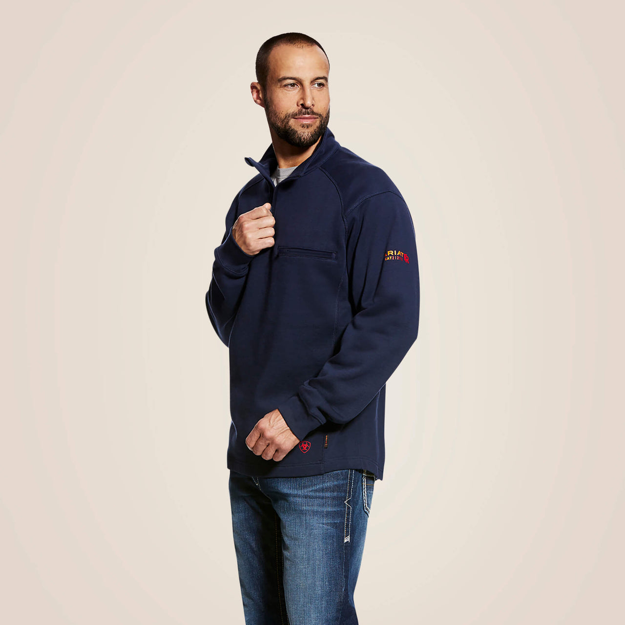 Ariat FR Navy Rev 1/4 Zip Pullover 10022333