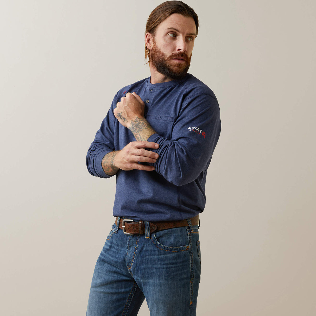 Ariat FR Air Refinery Row Graphic Henley 10043776