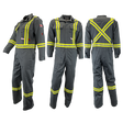 Atlas Guardian® FR / AR Premium Gray  Coveralls W/CSA Striping