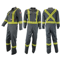 Thumbnail for Atlas Guardian® FR / AR Premium Gray  Coveralls W/CSA Striping