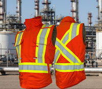 Thumbnail for Atlas Guardian® FR/AR Orange 4” Hi Vis Insulated Vest 21944OR