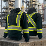 Atlas Black Men's Pullover FR/AR Hoodies w/ Segmented Stripes 4014BLK