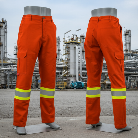 Atlas AR/FR Orange Cargo Pants W/ 4" Striping 4054OR