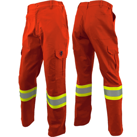 Atlas AR/FR Orange Cargo Pants W/ 4" Striping 4054OR