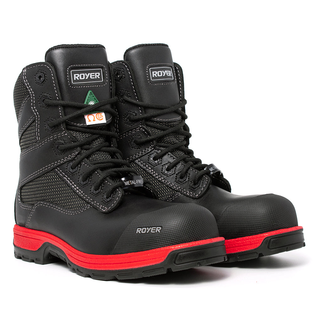 Royer Men's Agility GTR Black With Red 8" Work Boot 5700GTR