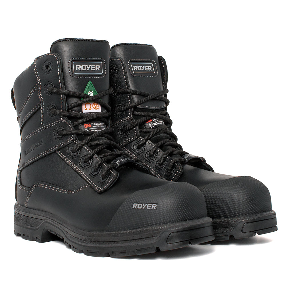 Royer Men's Agility Arctic Grip Black 8" Work Boot 5707AG