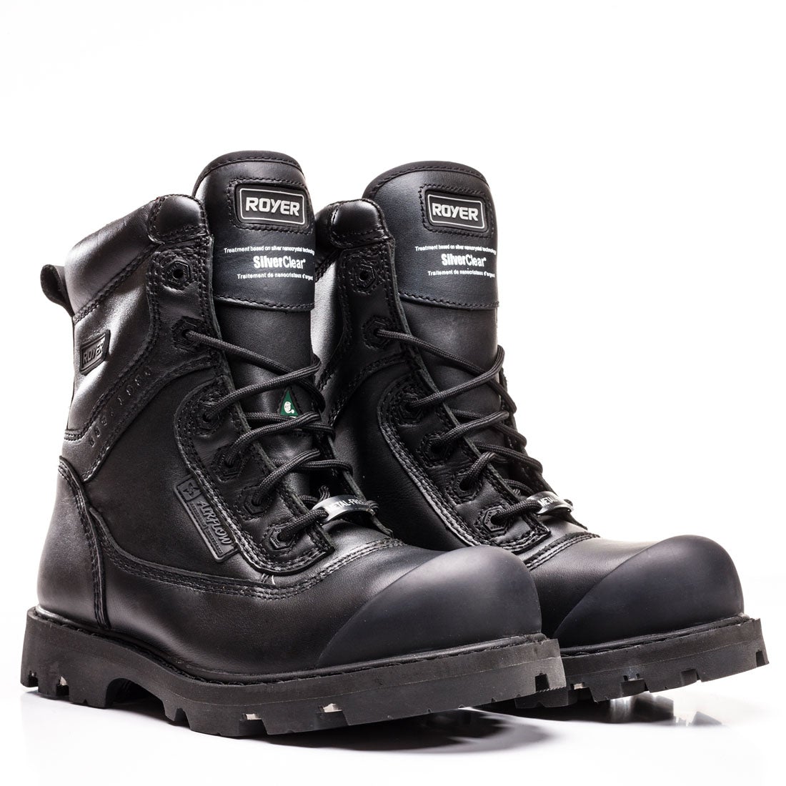 Royer Men's FLX Airflow Black 8" Work Boot 8601FLX