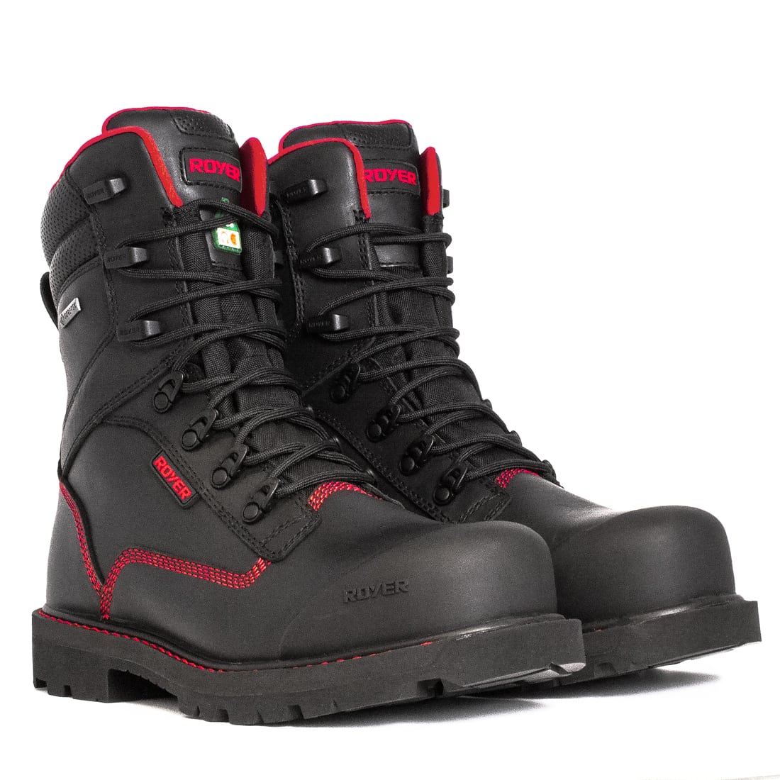 Royer Men's Revolt R-DRY Black With Red 8" Work Boot 8900RT