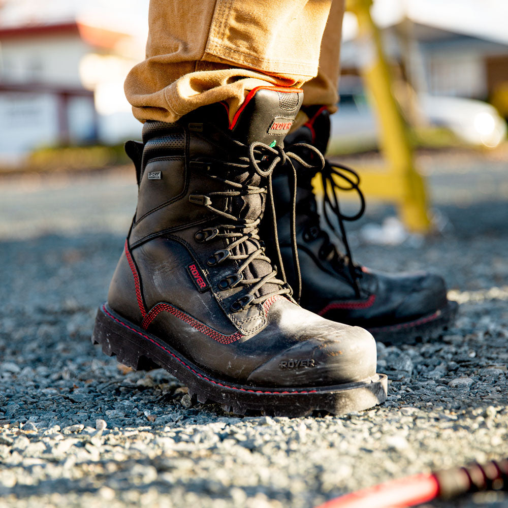 Royer Men's Revolt R-DRY Black With Red 8" Work Boot 8900RT