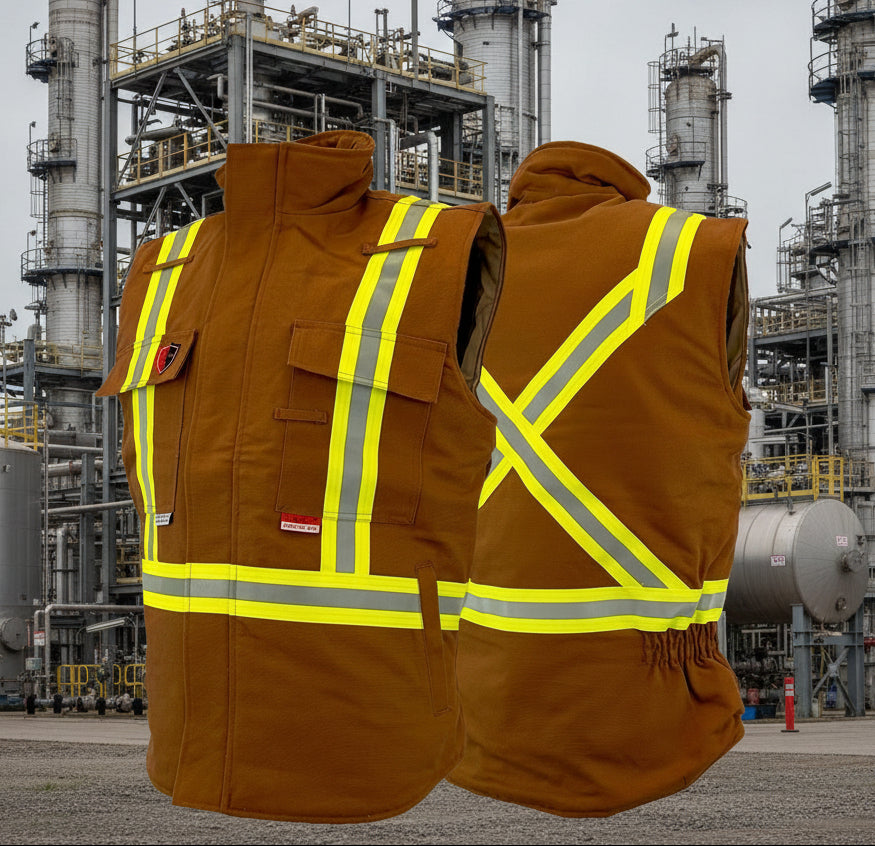 Atlas GuardianÂ® FR/AR Brown Duck Insulated Vest 2194BD