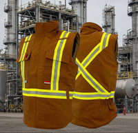Thumbnail for Atlas GuardianÂ® FR/AR Brown Duck Insulated Vest 2194BD