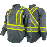 Thumbnail for Atlas Gray Men's Guardian® FR/AR Work Shirts 4044GR