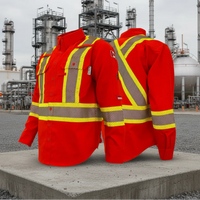 Thumbnail for Atlas Orange Men's GuardianÂ® FR/AR Work Shirts 4044OR