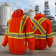 Atlas Orange Zip-up FR/AR Hoodies w/ Segmented 4â€ Stripes 402OR