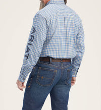 Thumbnail for ARIAT FR Men's Cunningham Turquoise Plaid Work Shirt 10041685