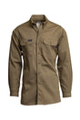 Lapco FR Men's Khaki 7oz Button Down Uniform Shirt IKH7