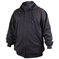 Thumbnail for Black Stallion JF1331 Black TruGuard 200 FR Zip up Hooded Sweat Shirt