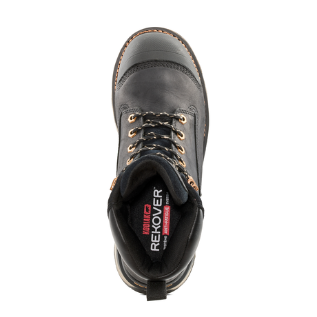 Kodiak Men's Black Neragon 8 Inch Composite Toe Waterproof Work Boots 1304BK