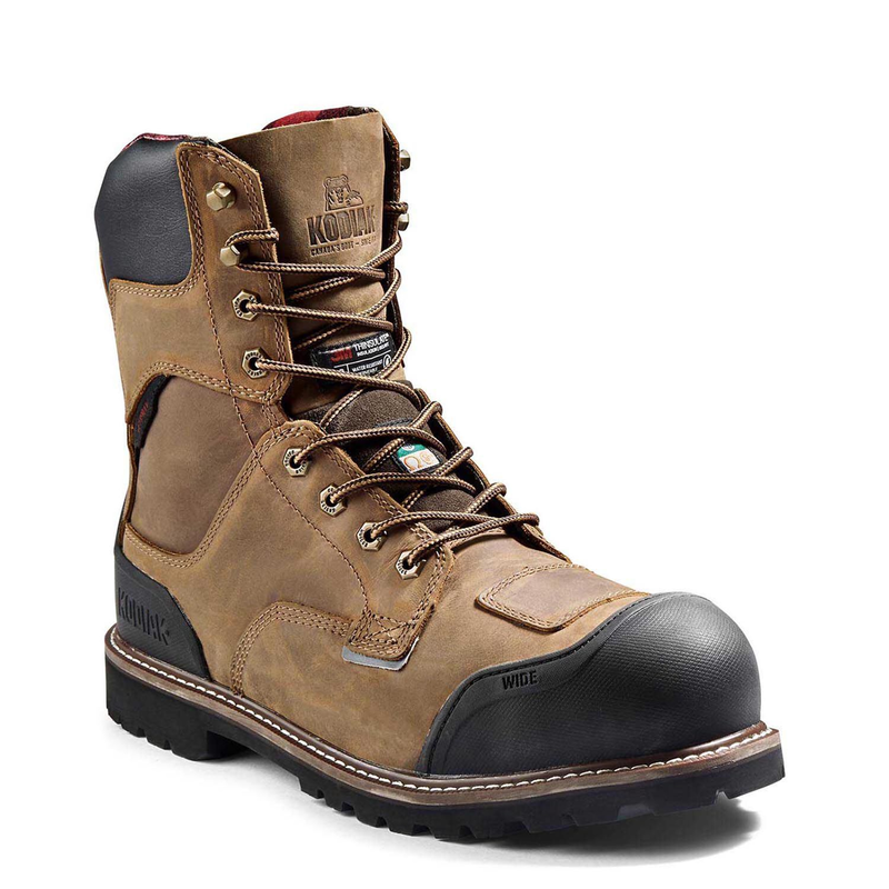 Men's Kodiak Brown Generations Widebody 8" Waterproof Work Boot 4TGCBN