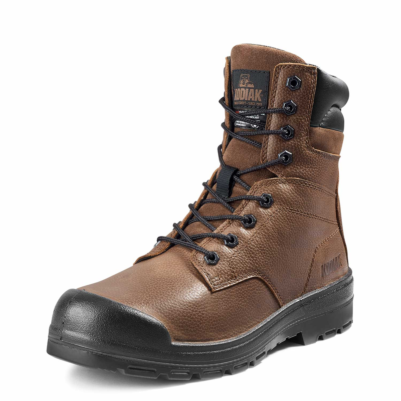 Men's Kodiak Brown Greb 8" Work Boot 4TH3BN