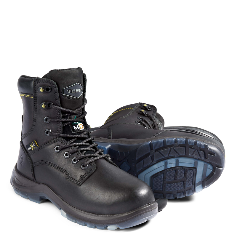 Women's Terra Black Brenn 8" Work Boot with Internal Met Guard 4NRDBK