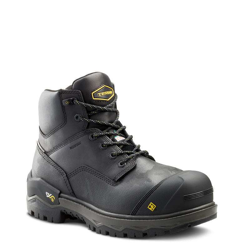 Men's Terra Black Gantry 6" Waterproof Work Boot 4T8VBK