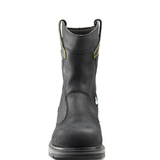 Men's Terra Black Patton Wellington Waterproof Pull-On Work Boot 4TCBBK