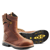 Thumbnail for Men's Terra Brown Patton Wellington Waterproof Pull-On Work Boot 4TCBBN