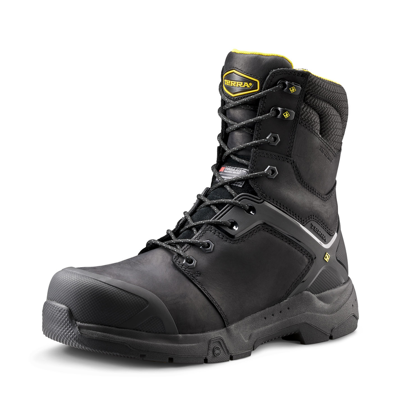 Men's Terra Black Carbine 8" Waterproof Work Boot 4TCRBK