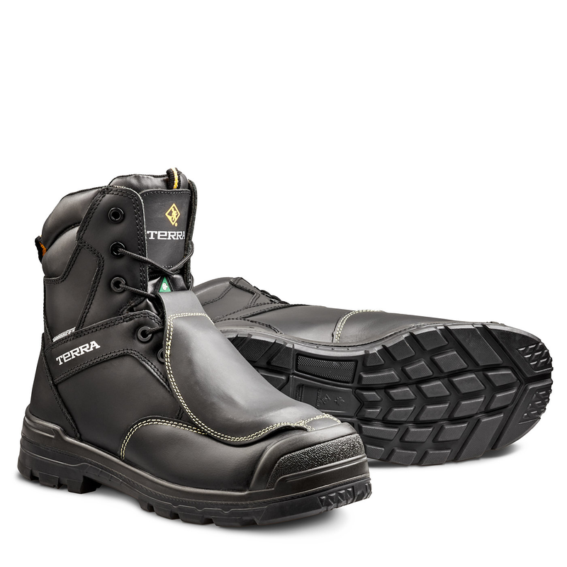 Men's Terra Black Barricade 8" Work Boot with External Met Guard K305BK