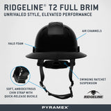 Pyramex Ridgeline BlackT2 Full Brim HPT256111