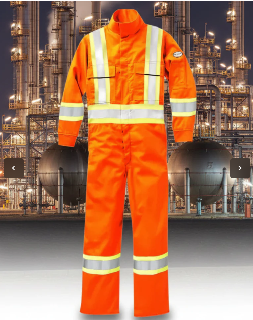 Rasco FR Hi Vis Orange Premium Coverall with 4" Class 3 level 2 Reflective Tape FR8005OH