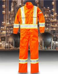 Thumbnail for Rasco FR Hi Vis Orange Premium Coverall with 4