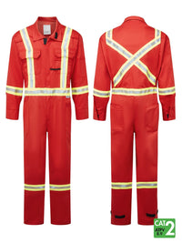 Thumbnail for IFR Avenger Red 7 oz Men's FR Coveralls ASR3108