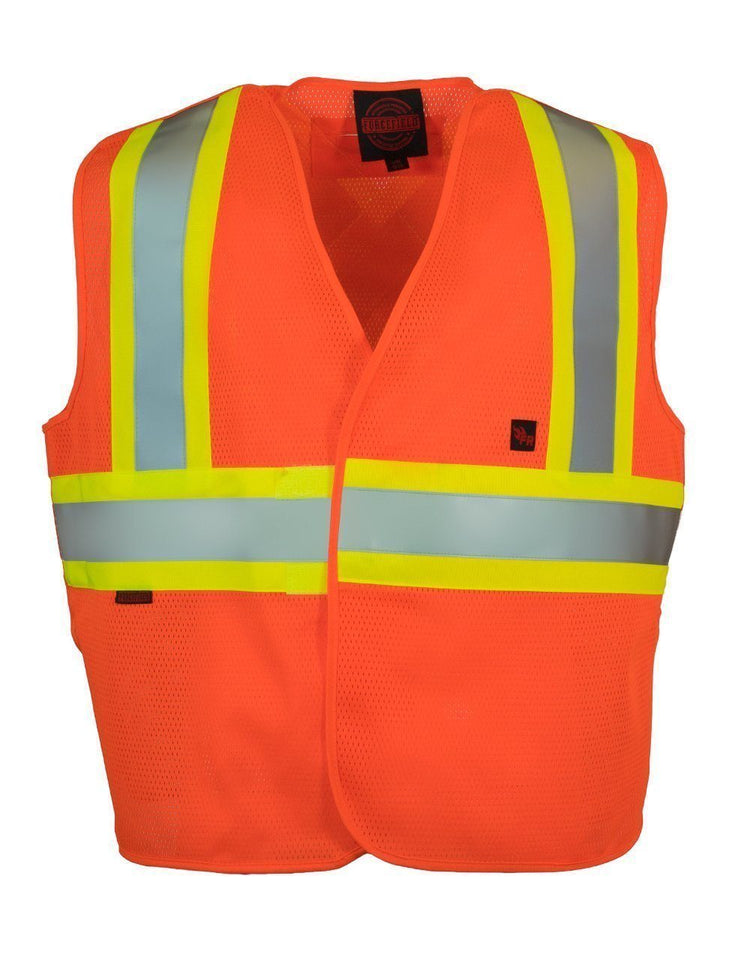 Forcefield FR 5-Point Tear-away Orange Hi Vis Safety Vest 022-TVFR5OR-